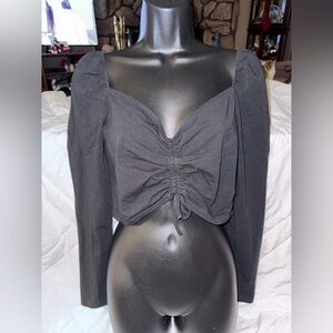 TNA Scrunch Crop Long Sleeve Top